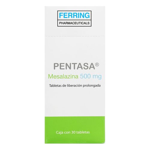 Tabletas Pentasa 500mg Caja con 30 Tabletas