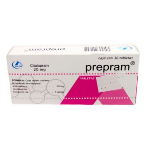 Tabletas Prepram 20mg Caja con 30 Tabletas