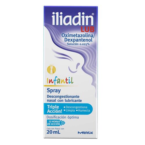 Descongestionante Nasal Iliadin Lub Infantil Spray Con Lubricante 20 ml
