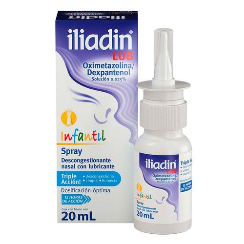 Descongestionante Nasal Iliadin Lub Infantil Spray Con Lubricante 20 ml