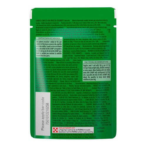Purina Dog Chow Pollo Alimento Húmedo Cachorros Sobre de 100g