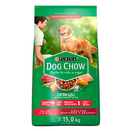 Purina Dog Chow Perros Adultos Medianos y Grandes Bulto de 15kg