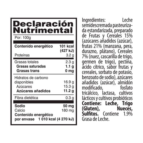 Yoghurt Batido Yoplait Frutas y Cereales 1kg