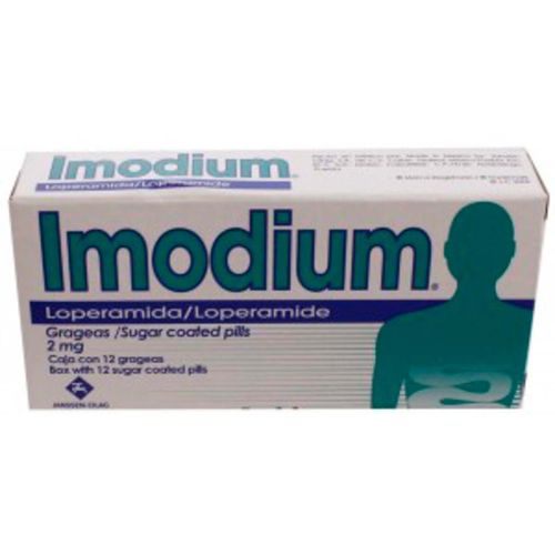 Tabletas Imodium 2mg Caja con 12 Tabletas