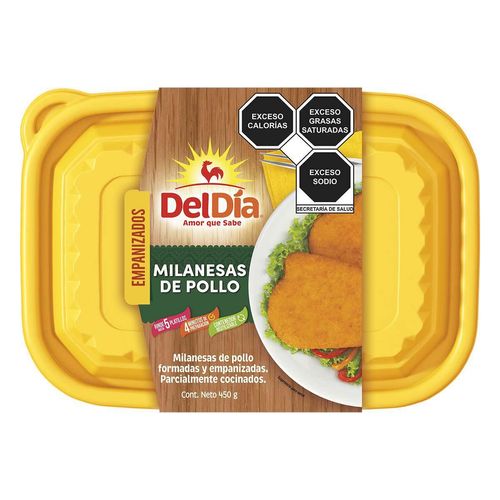 Milanesas Con Pollo del Día Empanizadas 450g