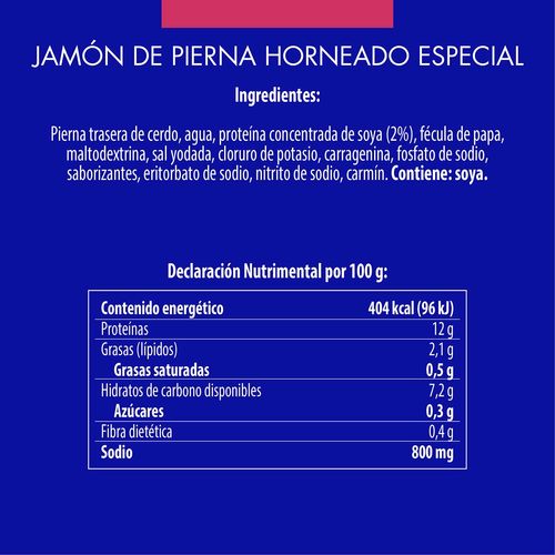 Jamón de Pierna Horneado Especial Fud Kg