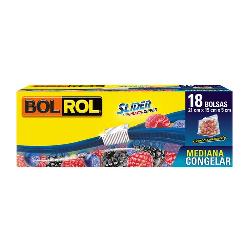 Bolsas para Congelar Bol Rol Medianas 18 Bolsas