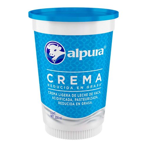 Crema Alpura Entera Baja Grasa 200ml