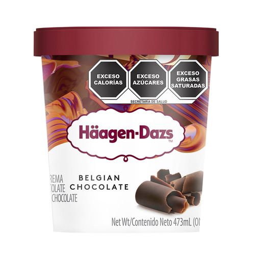 Helado Haagen Dazs Chocolate Belga 473ml