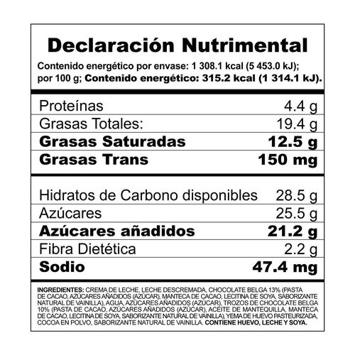 Helado Haagen Dazs Chocolate Belga 473ml