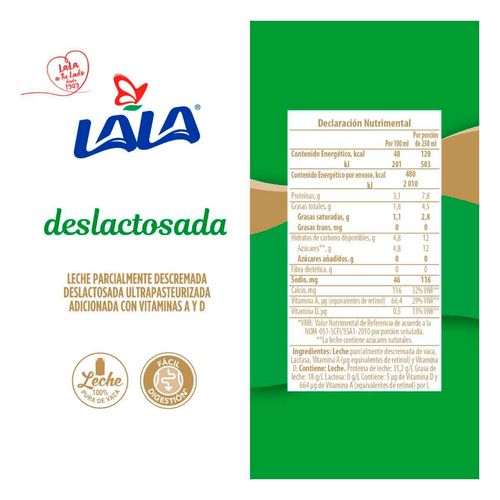 Leche Lala Deslactosada 6 piezas de 1L