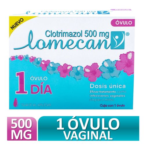 Óvulo Vaginal Lomecan V Un Día 500mg