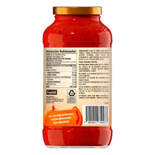 Salsa de Tomate Prego Arrabiata para Pastas 680g