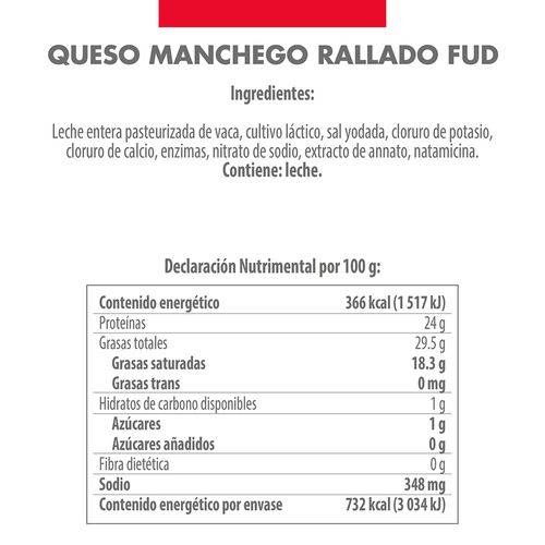 Queso Fud Manchego Rallado 200g