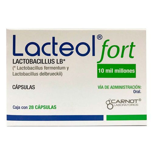 Cápsulas Lacteol Fort Lactobacillus LB Caja con 28 Cápsulas