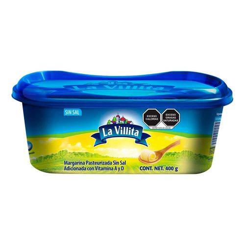 Margarina La Villita Untable Sin Sal 400g