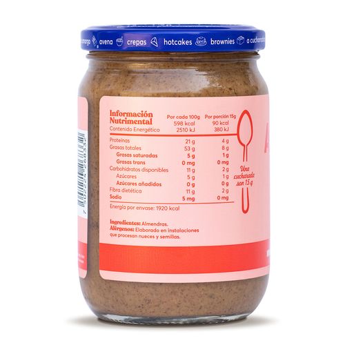 Crema de Almendra Almendrina M de Maní Original 320 g