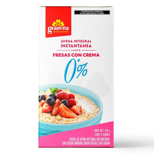 Avena Instantánea Granvita 0% azúcar Fresa 280g