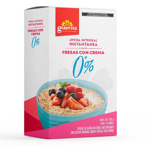 Avena Instantánea Granvita 0% azúcar Fresa 280g