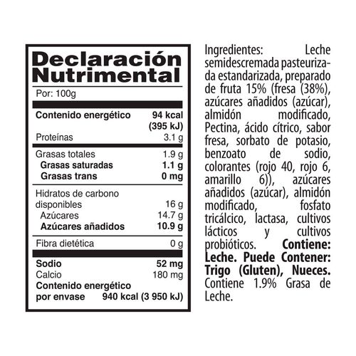 Yoghurt Yoplait Batido Fresa 1kg