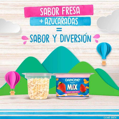 Yoghurt Danone Mix Sabor Fresa Con Cereal Azucarado 143gr