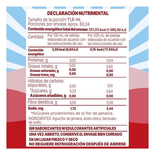 Concentrado Deliciosa de Jamaica 700ml