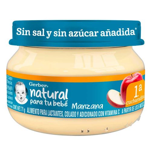 Papilla Gerber Cosecha Natural Etapa 1 Manzana 71g