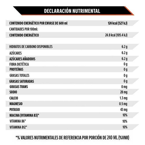 Bebida Hidratante Powerade Naranja 500ml