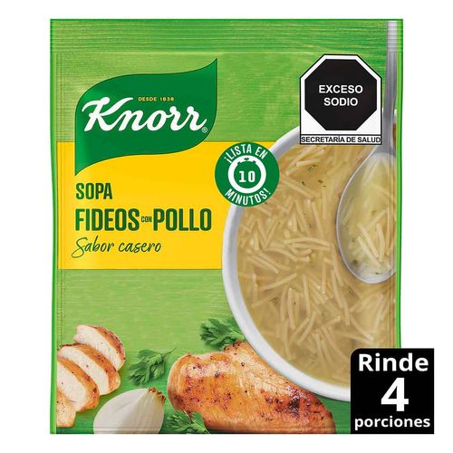 Sopa de Fideos Knorr con Pollo 4 porciones 95 g