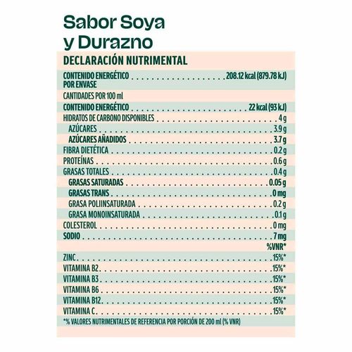 Bebida de Soya AdeS sabor Durazno 946ml