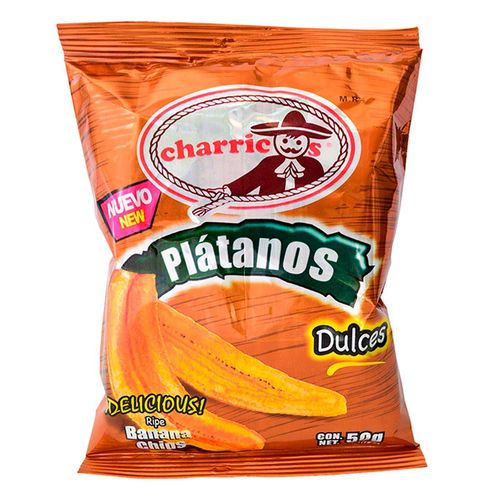 Botana Charricos Platanitos Fritos Dulces de 50g