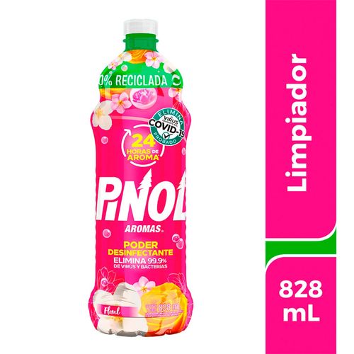 Limpiador Multiusos Líquido Pinol Aromas Floral 828ml