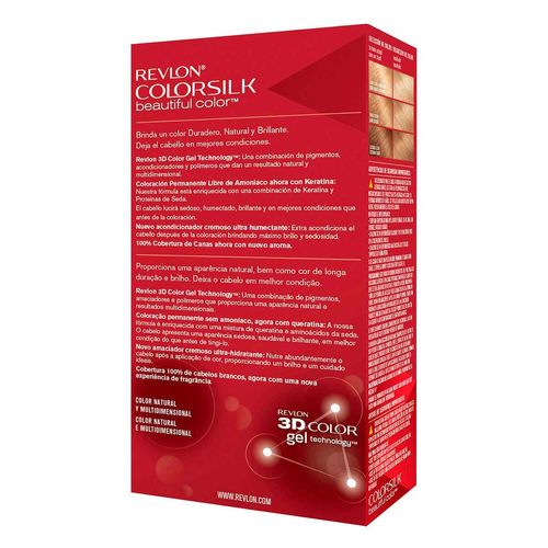 Tinte para cabello Colorsilk  Queratina tono 95 Rubio Claro Brillante