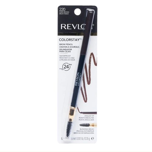 Delineador  cejas Revlon Colorstay Brow Pencil tono 220 Dark Brown .09 gr
