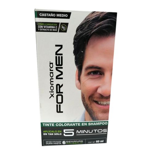 Tinte para Caballero Xiomara For Men Shampoo Castaño Medio