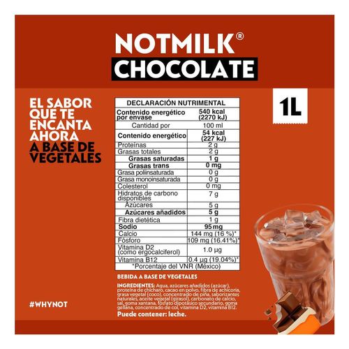 Leche Vegetal NotMilk Chocolate 1L
