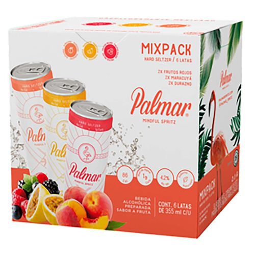 Bebida Palmar Sabores Mixtos con 6 piezas de 355ml