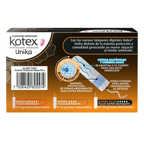 Tampones Kotex Super Plus 12 Piezas