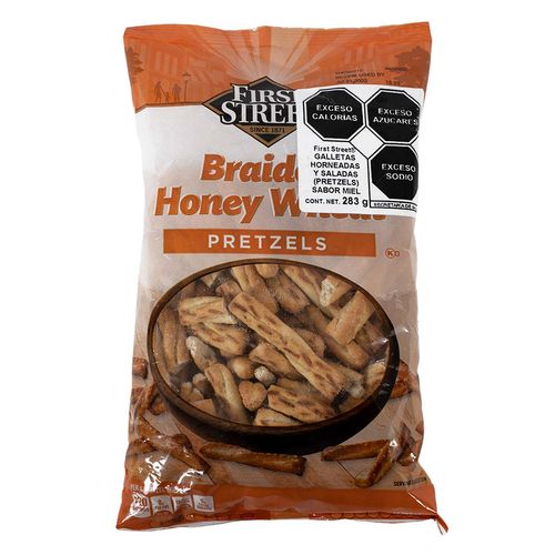 Pretzel First Street Miel Trigo 283g