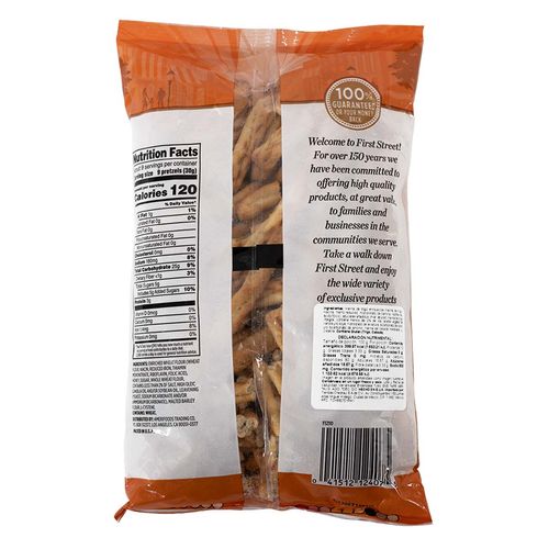 Pretzel First Street Miel Trigo 283g
