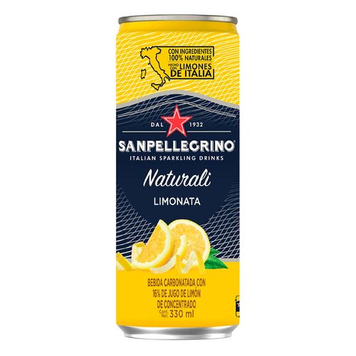 Agua Mineral San Pellegrino Naturali Limonata Lata 330ml