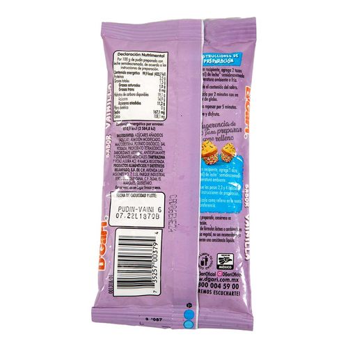 Postre En Polvo D'Gari Pudin Vainilla 96g