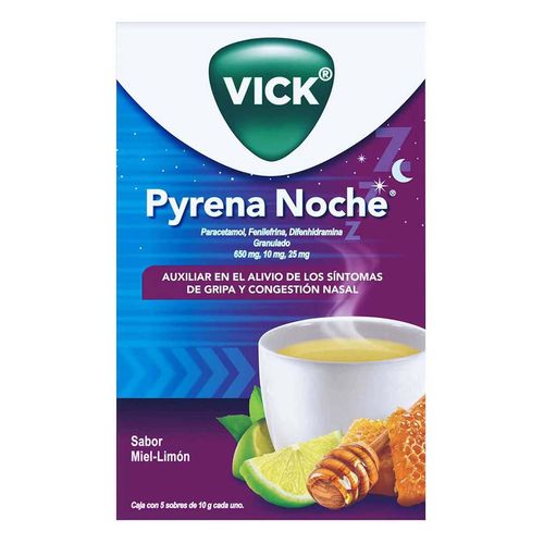 Antigripal Vick Pyrena Noche 5 sobres