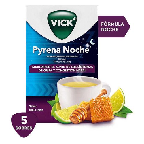 Antigripal Vick Pyrena Noche 5 sobres
