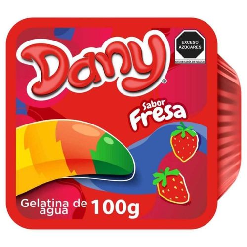 Gelatina de Agua Dany Sabor Fresa 100g
