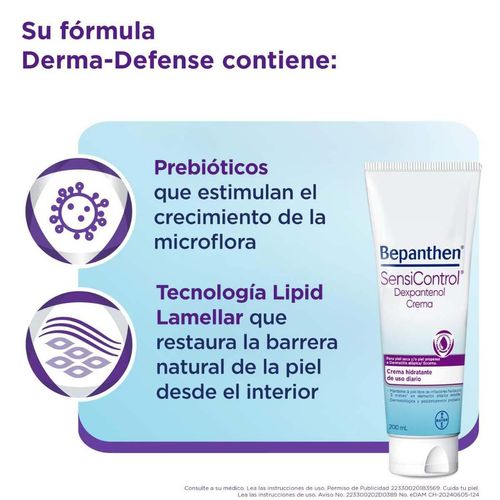 Bepanthen Sensicontrol Crema Hidratante de Uso Diario 200ml