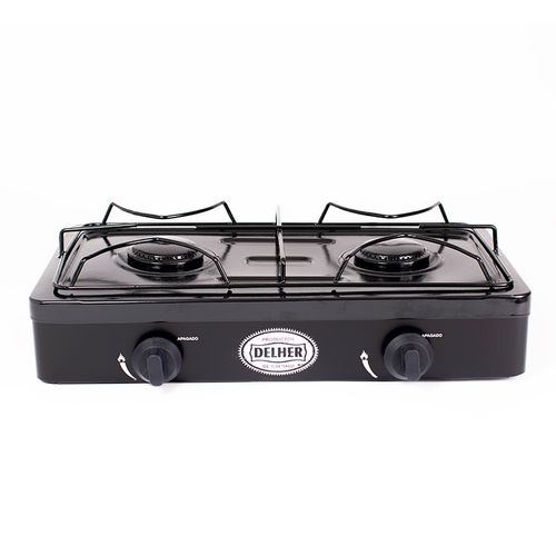 Estufa de Mesa Delher Goliath con 2 Quemadores PS-2Q-CE