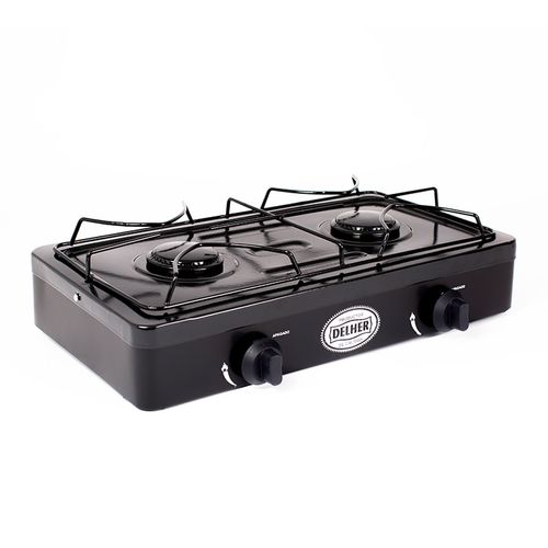 Estufa de Mesa Delher Goliath con 2 Quemadores PS-2Q-CE