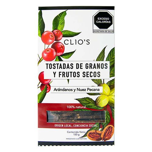 Tostadas de granos y frutos secos Arándanos y Nuez Pecana, CLIO´S 150g