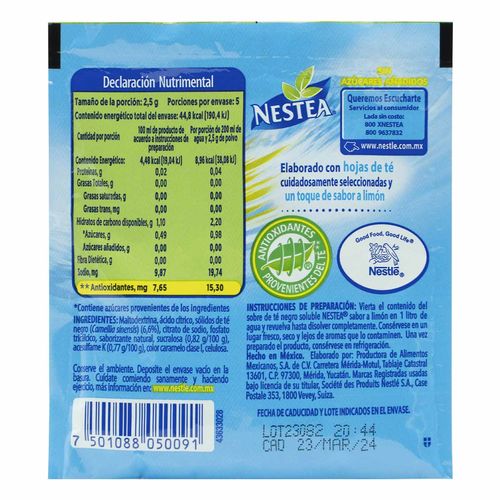 Concentrado En Polco Nestea Té Negro Limón 12.5g